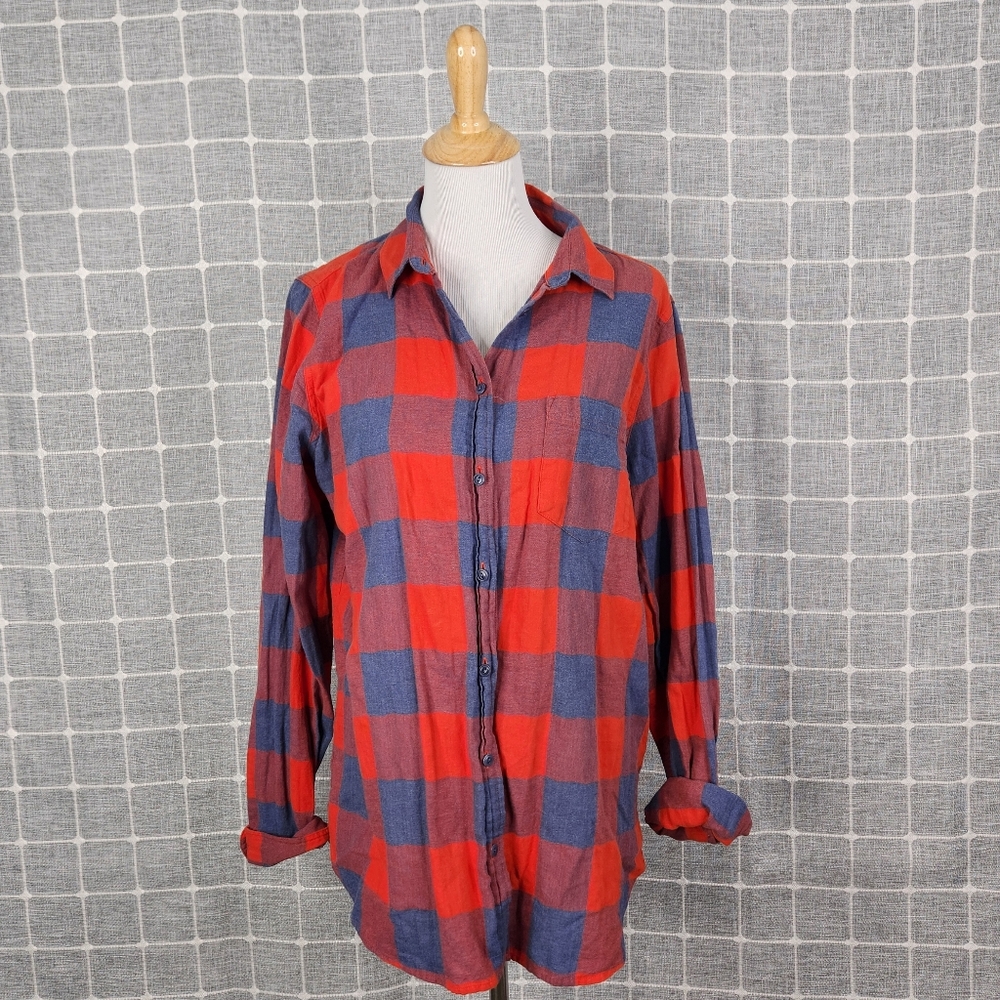 J. Crew Tall Boy shirt in fiery sunset buffalo check